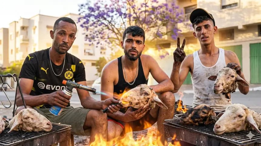 Bouzan's tradition of goat head chowat during Eid