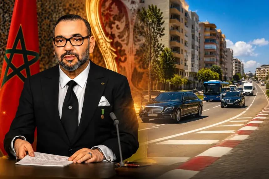 موكب الملك يصل طنجة وينتقل للجبل