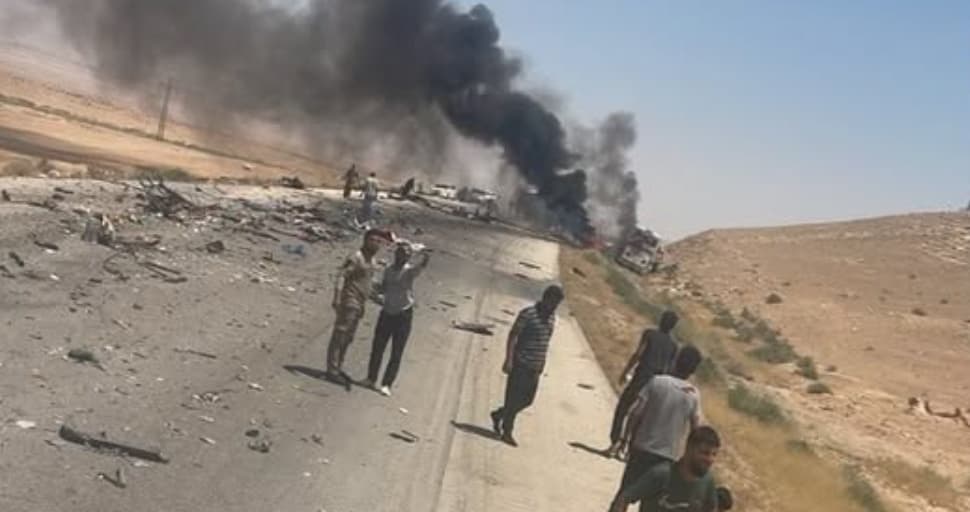 حياية وعشرات المصابين في حادث على طريق دير الزور دمشق
