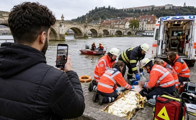 Live stream of man falling into river in Germany prompts police investigation