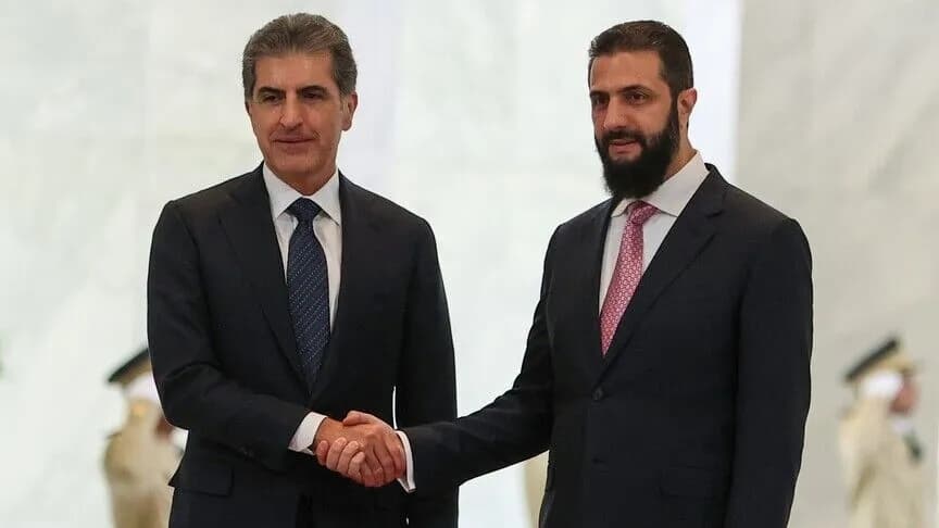 الشرع ورئيس كردستان يناقشان التطورات
