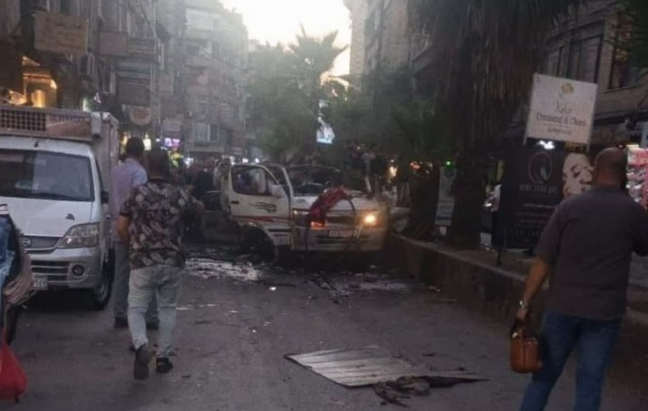 Explosion in Jaramana Service Vehicle