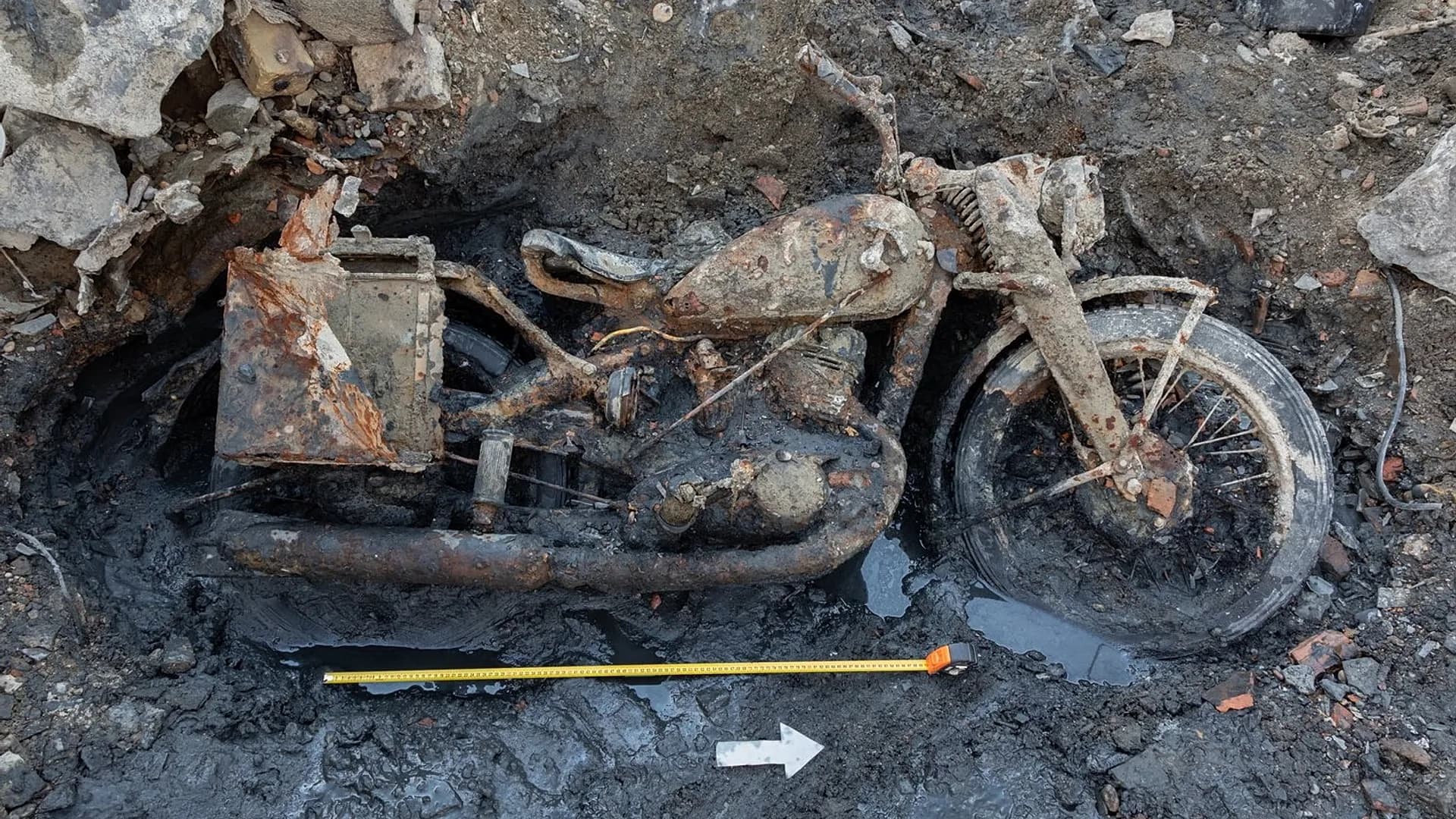 WWII Wehrmacht Soldiers and Motorcycle Recovered from Danube