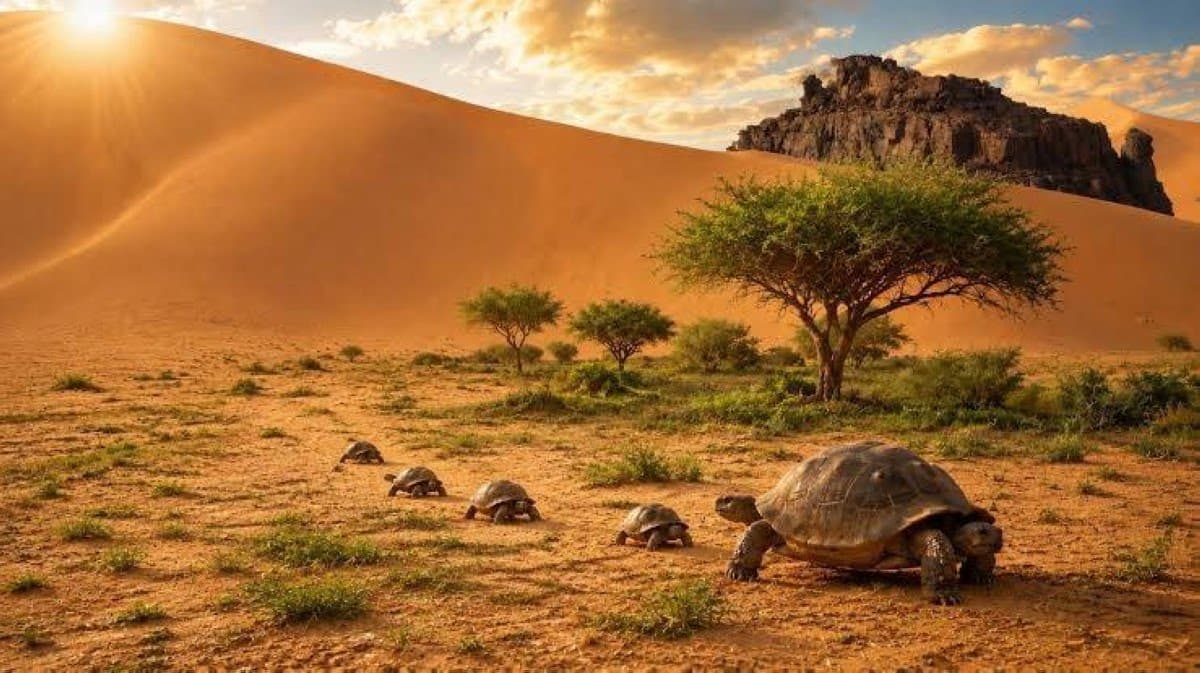500 سلحفاة تغيرت الصحراء