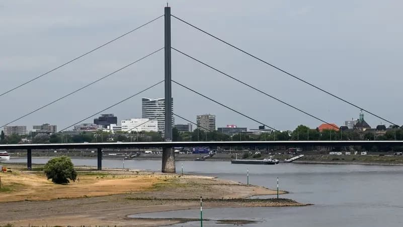 Rhine water level decline risks German economy