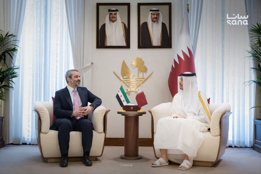 Al-Shibani discusses regional issues with Qatar Prime Minister