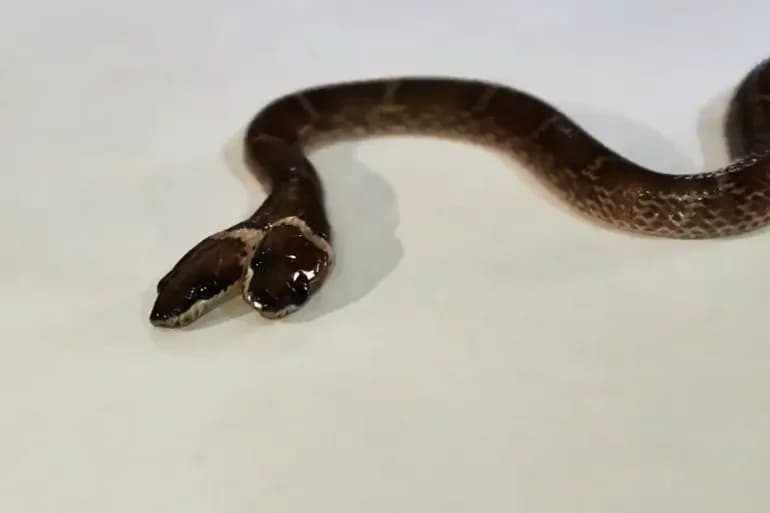 Rare two-headed snake found