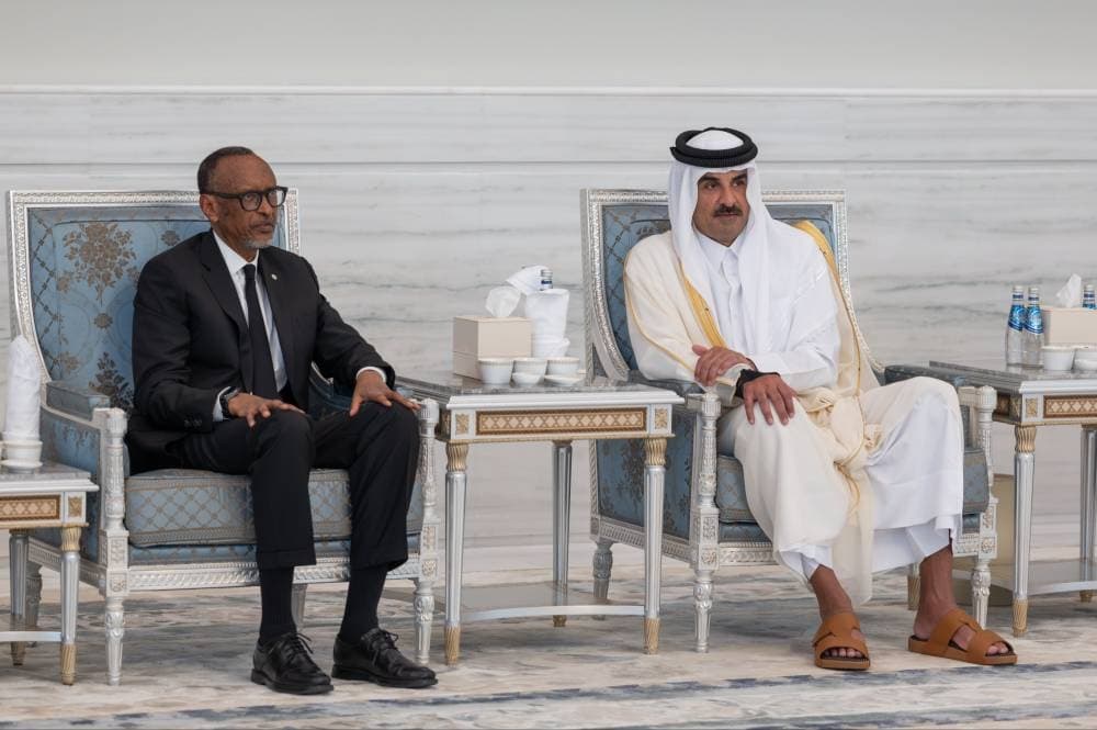 His Highness welcomes the President of Rwanda