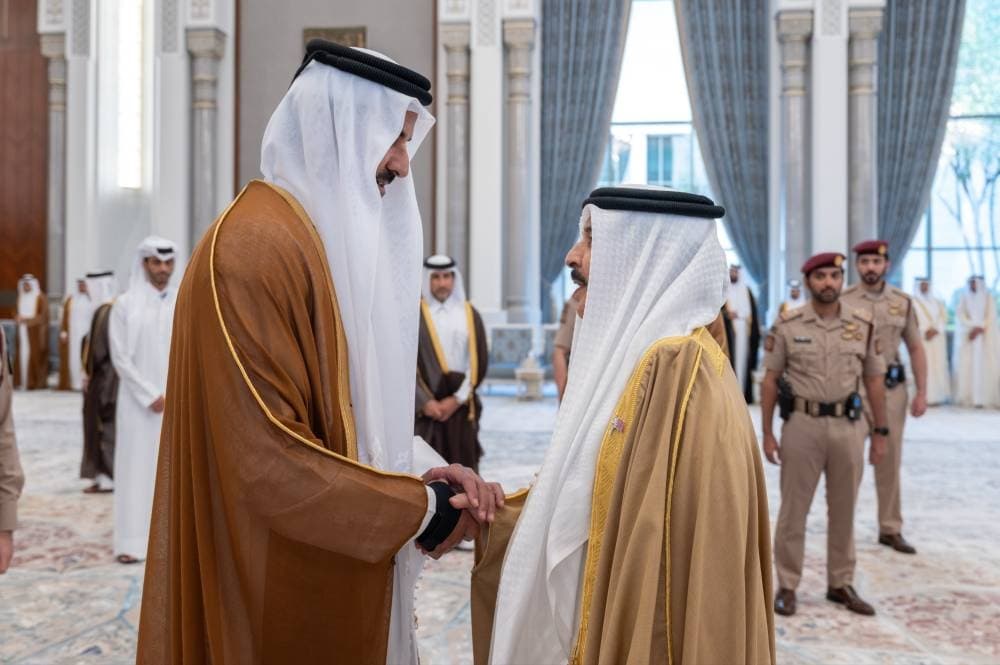 صاحب السمو يستقبل ملك البحرين