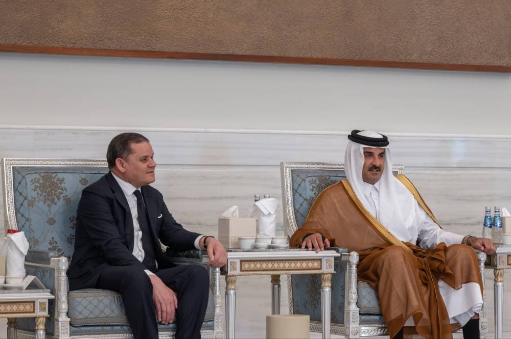 صاحب السمو يستقبل رئيس الحكومة الليبية