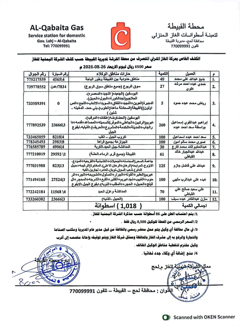 مقطورات الغاز المختفية في لحج