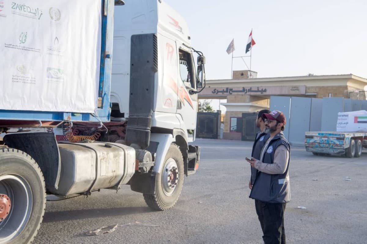 UAE Dispatches Four Relief Convoys to Gaza