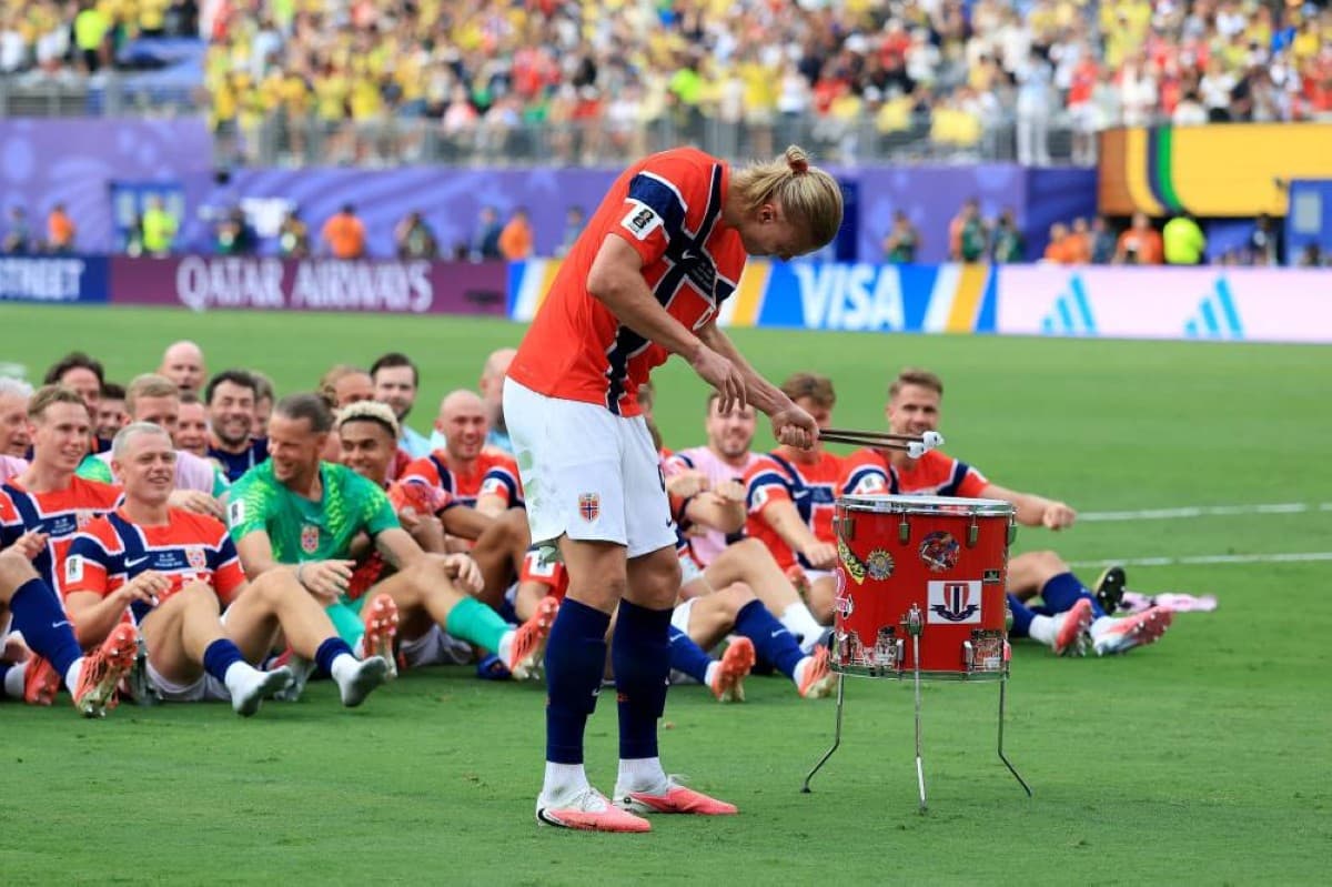 Haaland x leads Viking cheer after Brazil exit