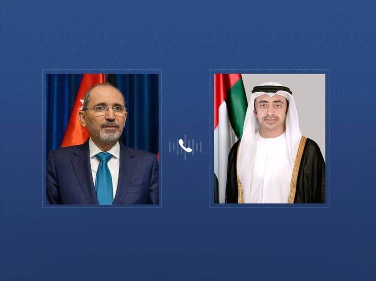 Abdullah bin Zayed and Ayman Safadi discuss regional issues