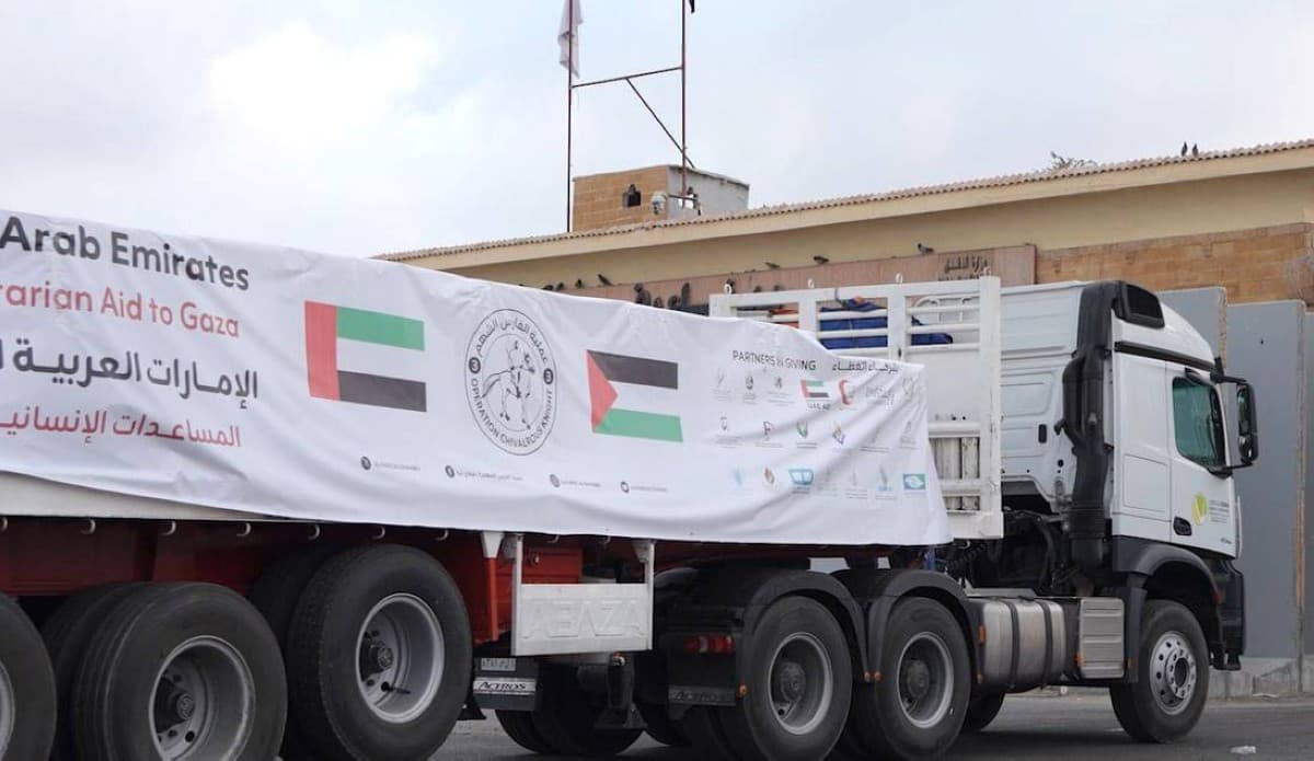 UAE dispatches five aid convoys to Gaza