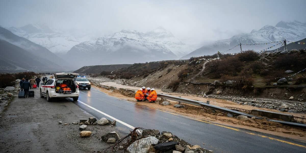 Tourists Rescued After Tibet Mudslide