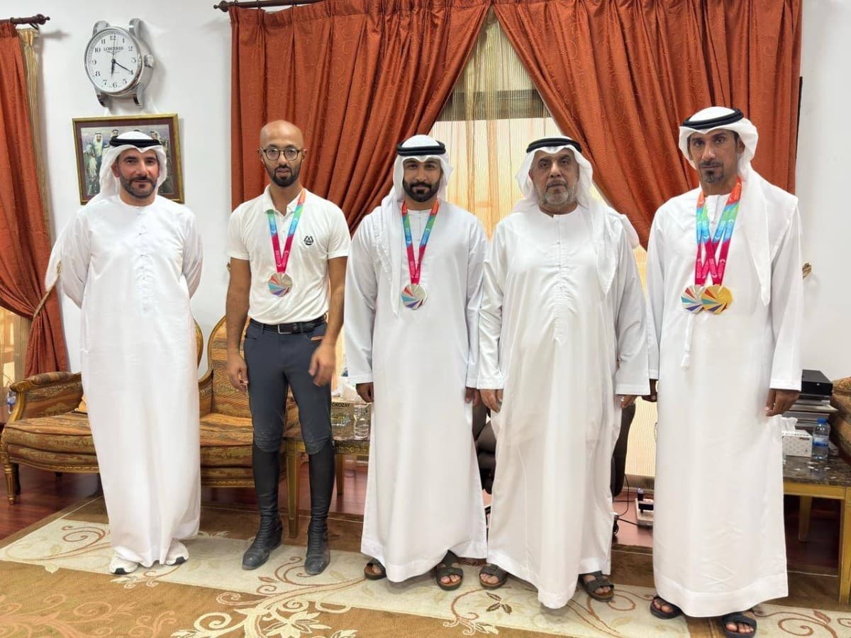 Sharjah Equestrian President Congratulates Riders