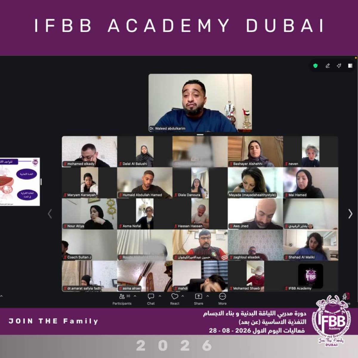 IFBB Dubai Ends Nutrition Course