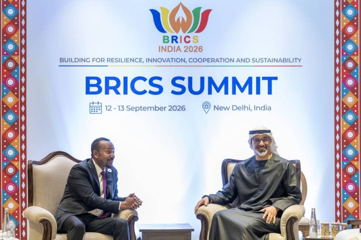 Abu Dhabi Crown Prince Meets Ethiopia PM at BRICS