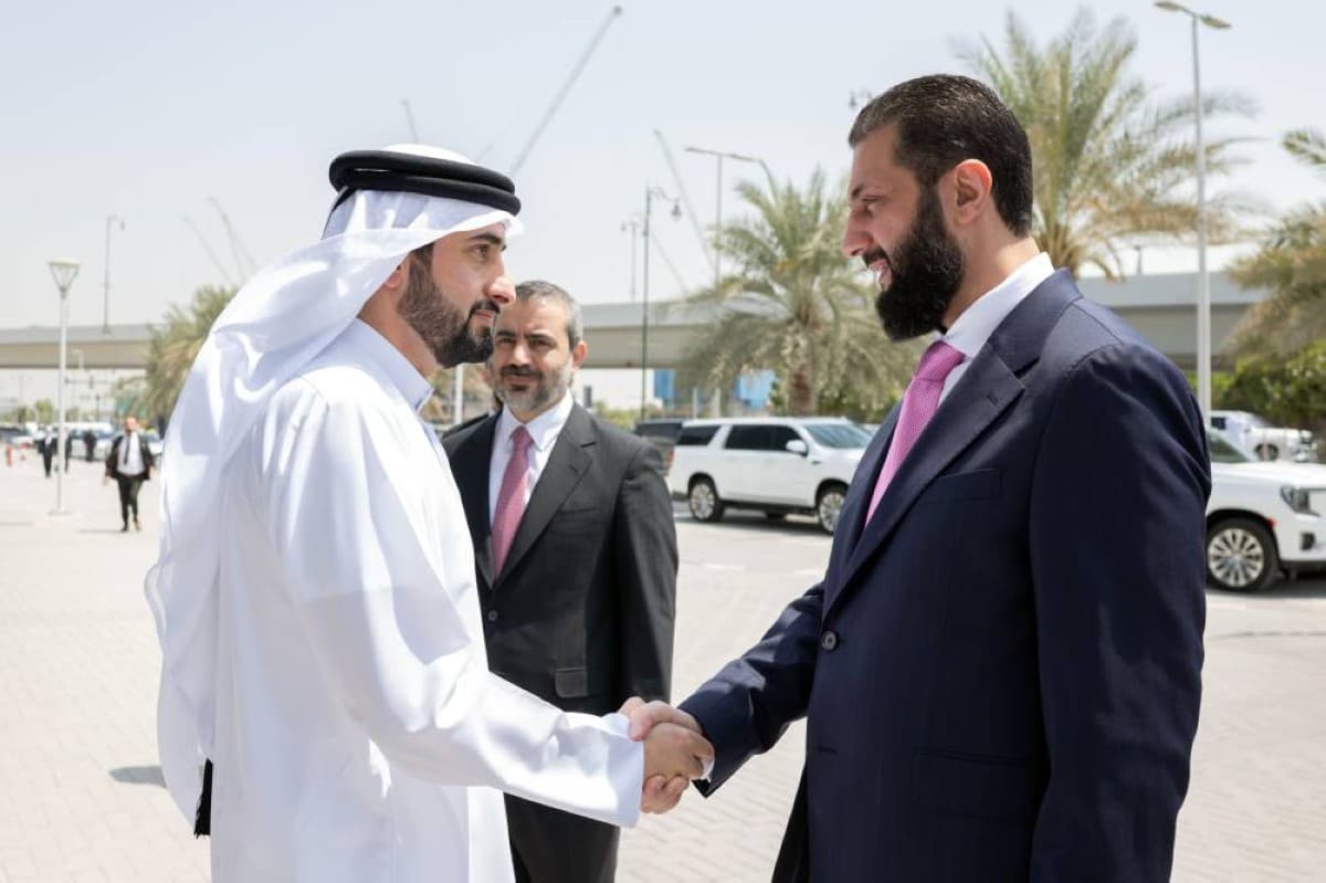 Ahmed bin Muhammad greets Syria's president