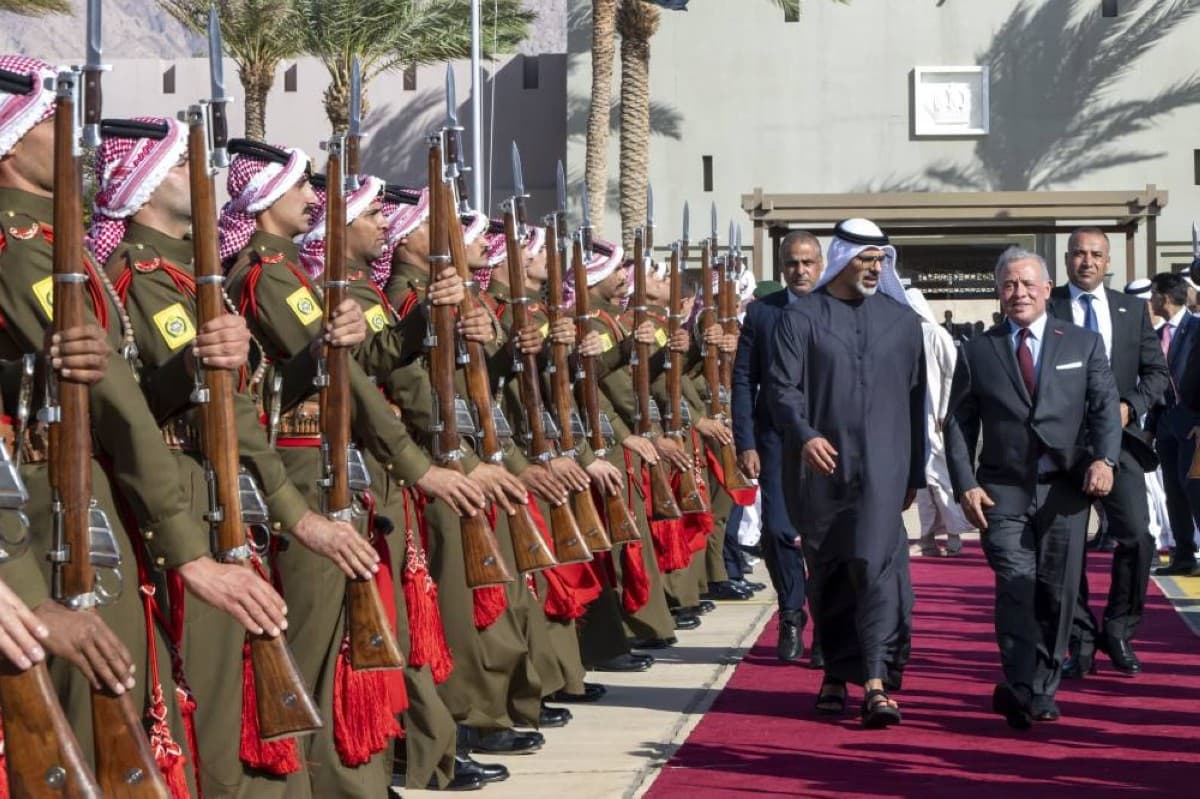 Jordan King bids farewell as Abu Dhabi Crown Prince leaves