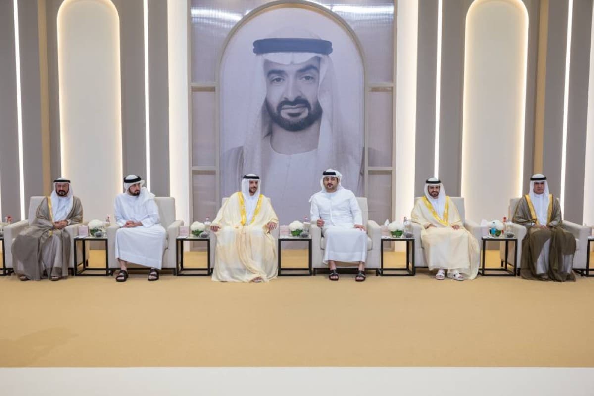 Maktoum and Ahmed bin Mohammed at Al-Qamzi and Al-Falasi celebrations