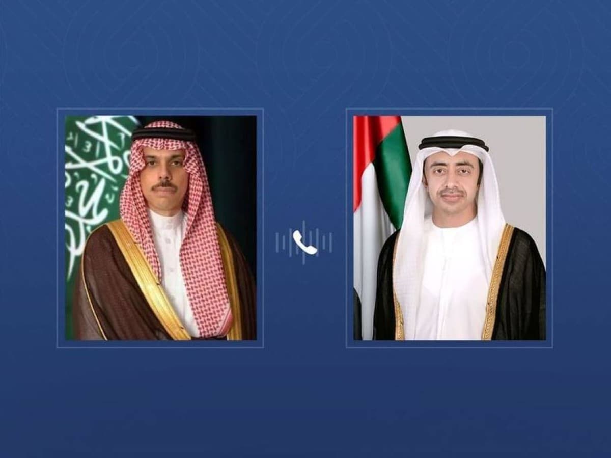 Abdullah bin Zayed and Saudi Foreign Minister Discuss Regional Issues