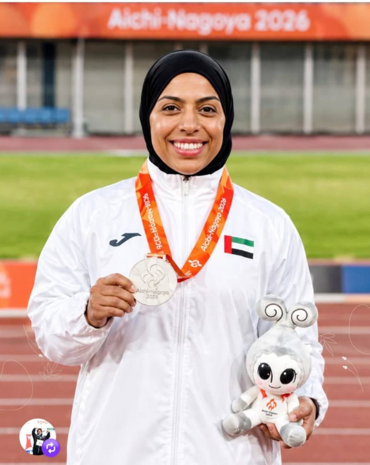 مريم الزيودي تحصل على فضية آسيا في دفع الجلة