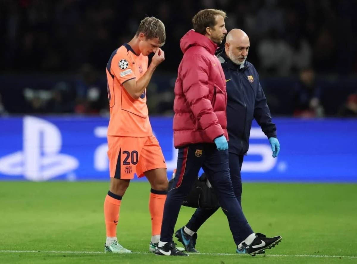 برشلونة يفقد أولمو لشهر