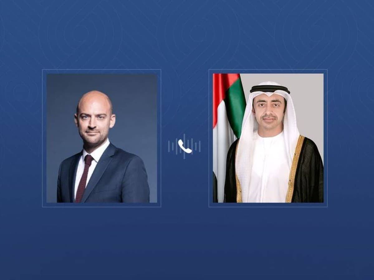 Abdullah bin Zayed and French Foreign Minister Talk on Regional Affairs