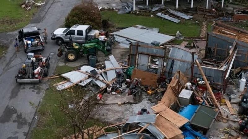 Hurricane damages homes in France with 41 injured
