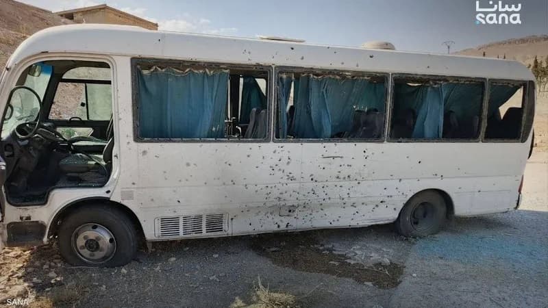 Bomb targets security bus near Damascus
