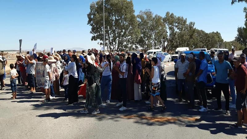 منزل بوزيان: احتجاج للعاطلين من حاملي الشهادات