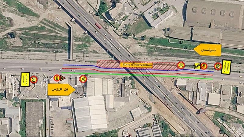 تغييرات في ممرات جسر Saint Gobain بدءا من 24 جويلية