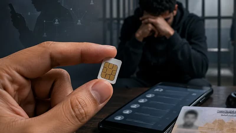 شريحة هاتف تدرج مصريا للسجن 25 عاما