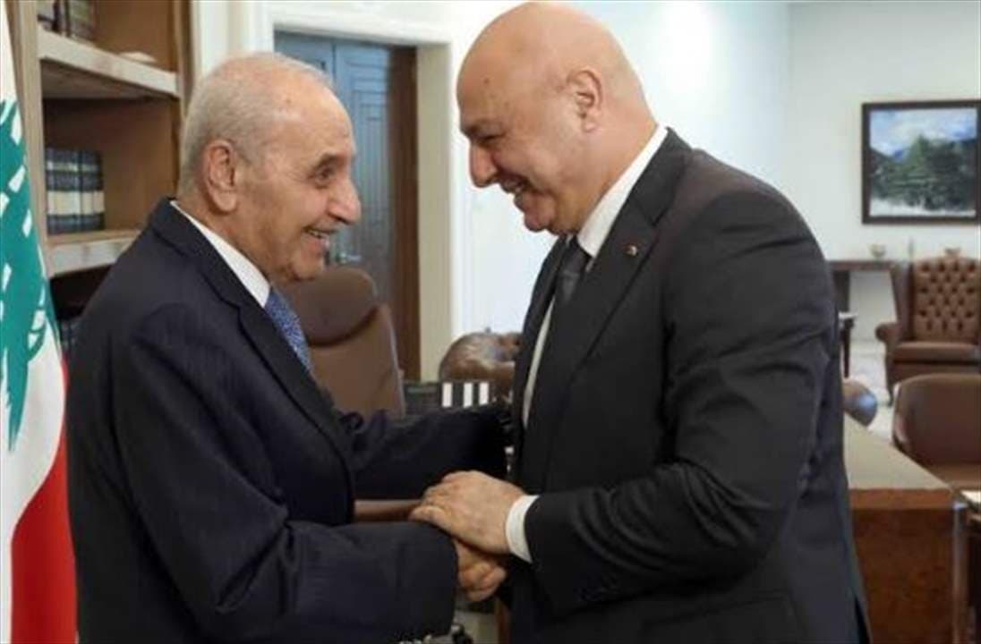 محادثة بين عون وبري قبل سفره لواشنطن