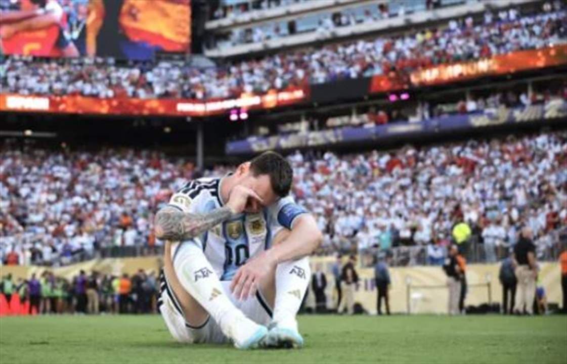 Messi's initial reaction after World Cup loss