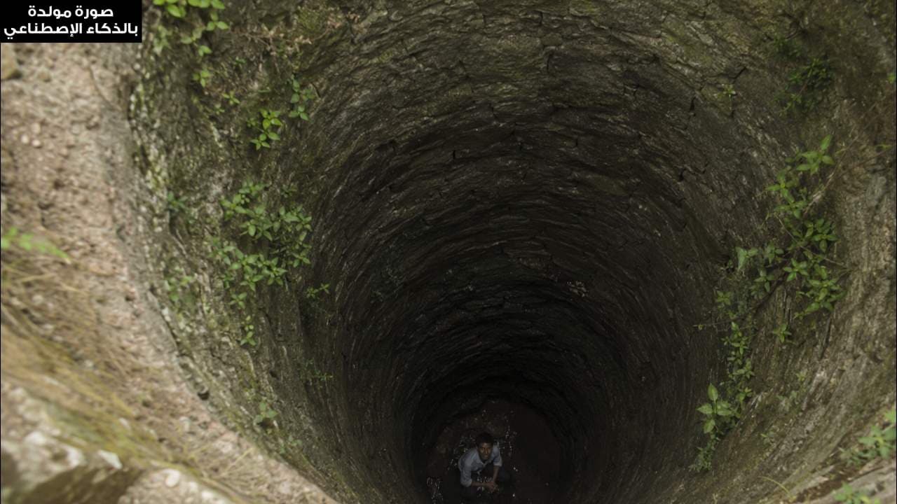 In Beirut, he fell into a well