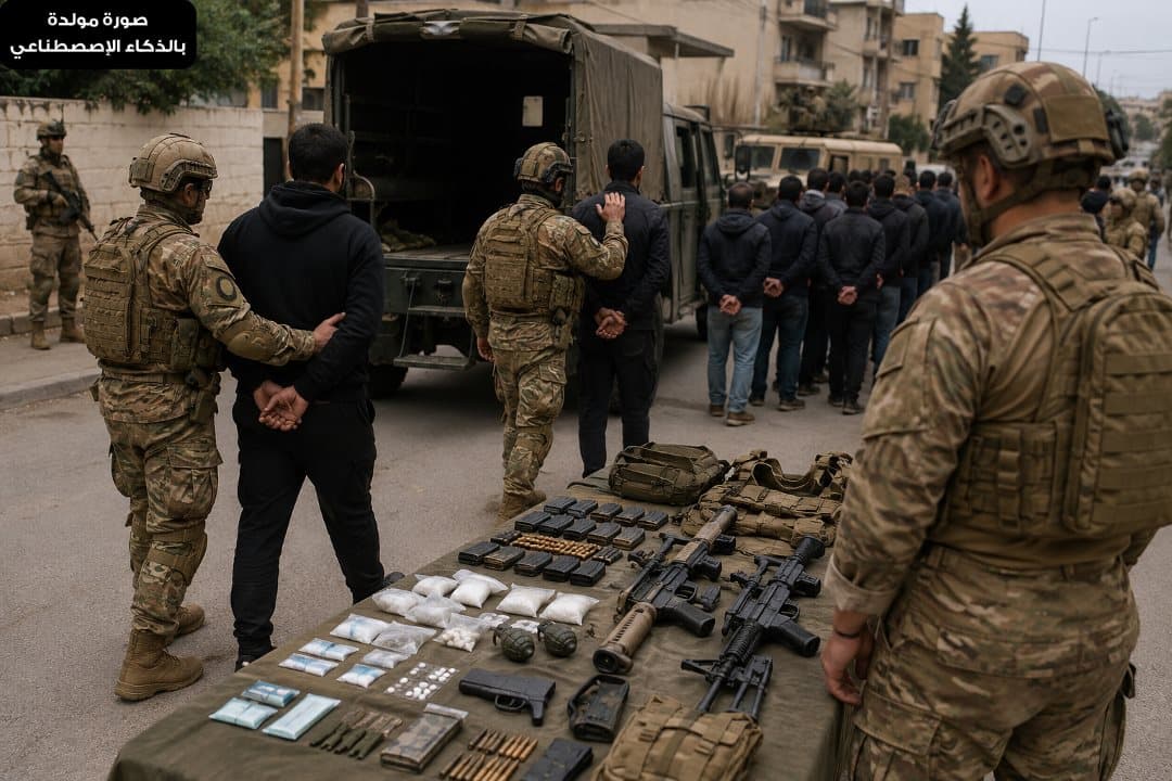 Army detains 25, seizes weapons and drugs