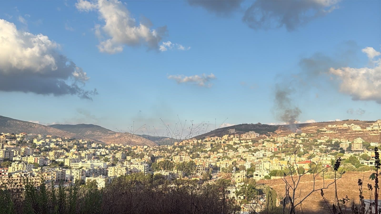 Israeli incendiary bombs burn Douha Kafr Reman fields