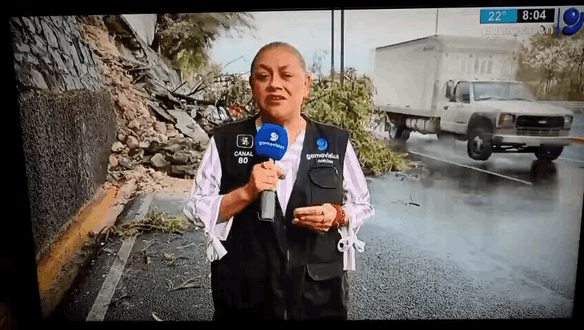 Live on air car crash involving reporter