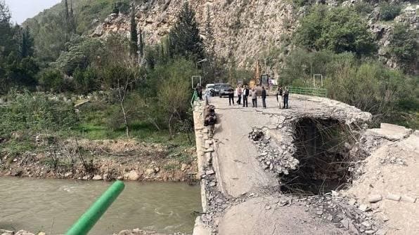 Temporary crossing in Tireflesha