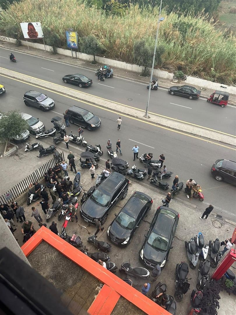 Party members surround security patrols
