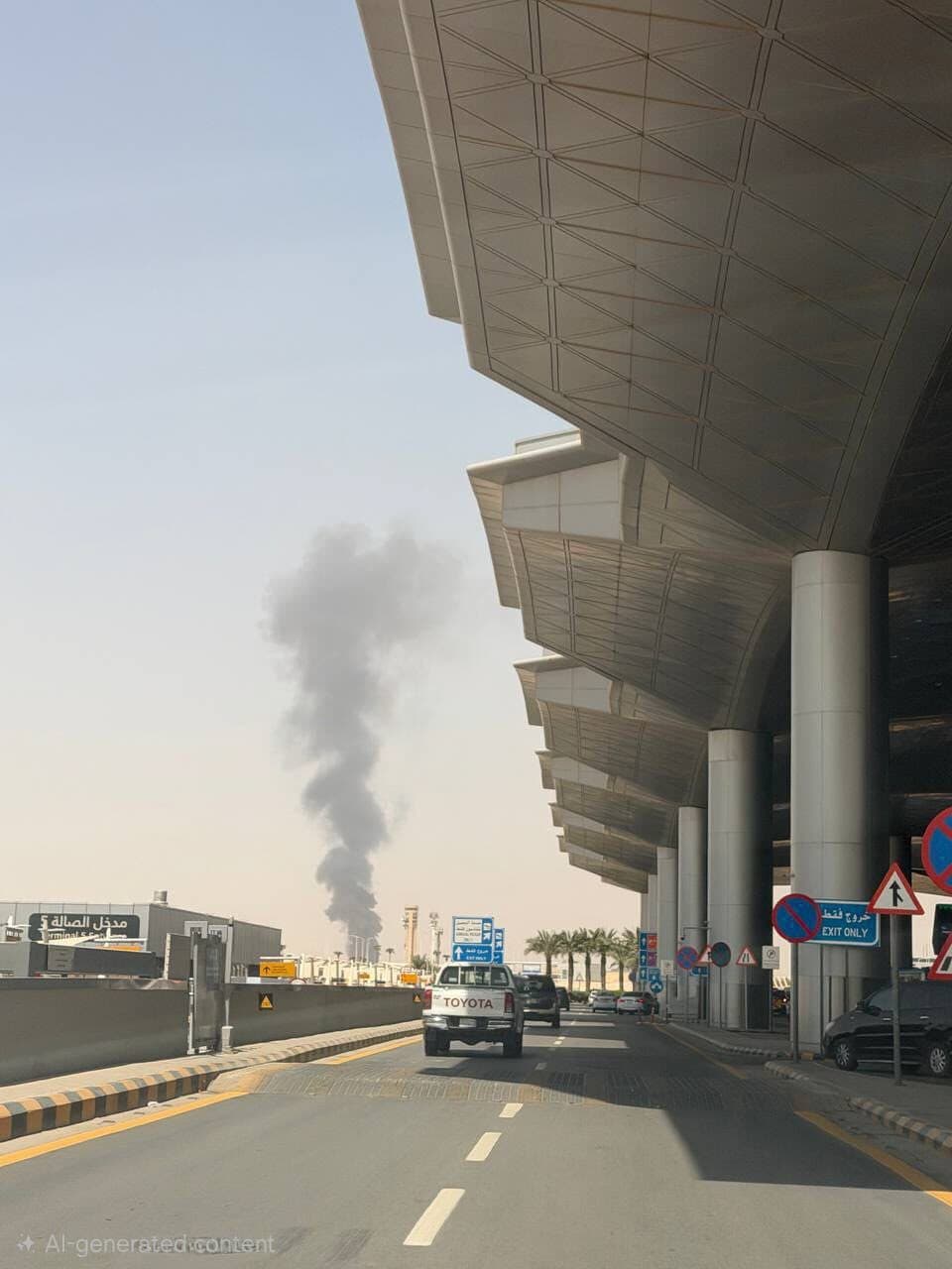 Aramco fuel tank near Riyadh fire