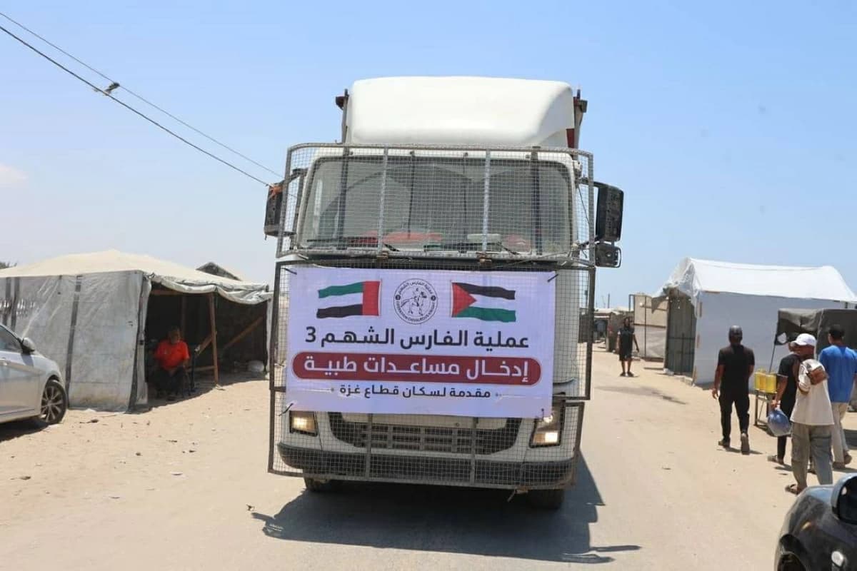 UAE delivers new aid convoy to Gaza