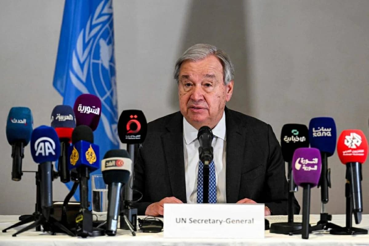 Guterres urges support for Syria and sanctions removal