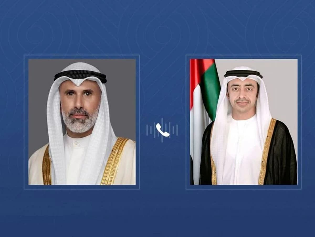 عبدالله بن زايد يبحث مع وزير خارجية الكويت المستجدات الإقليمية