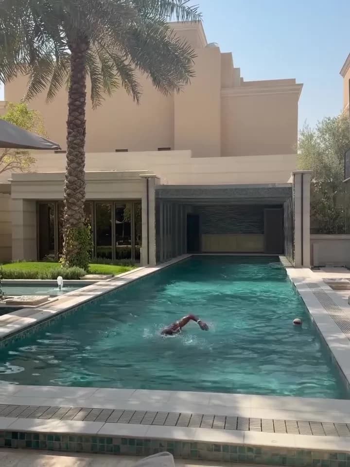 Ronaldo begins with swimming as Georgina embraces wife role