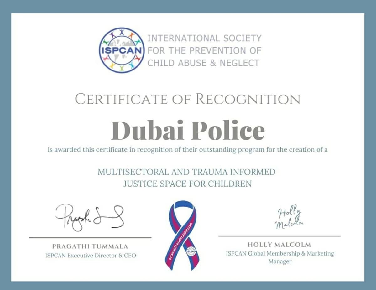 Dubai Police awarded ISPCA recognition