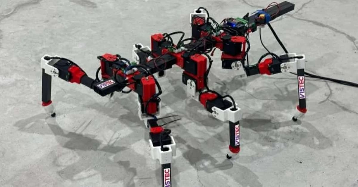 Six-legged robot masters walking in an hour